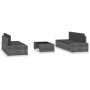5-teiliges Gartenmöbel-Set aus synthetischem Rattangrau von vidaXL, Gartensets - Ref: Foro24-3054599, Preis: 453,23 €, Rabatt: %