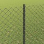 Reja con postes Gris 1.4 x 10 m Acero