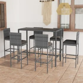 7-piece garden bar furniture set and gray synthetic rattan cushions by vidaXL, Garden sets - Ref: Foro24-3064835, Price: 534,...