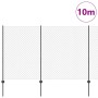 Reja con postes Gris 1.5 x 10 m Acero
