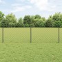 Reja con postes Gris 0.6 x 10 m Acero