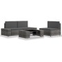 Gartenmöbel-Set 4-teilig aus grauem synthetischem Rattan von vidaXL, Gartensets - Ref: Foro24-3054601, Preis: 364,32 €, Rabat...