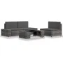Juego de muebles de jardín 4 piezas ratán sintético gris de vidaXL, Conjuntos de jardín - Ref: Foro24-3054601, Precio: 378,46...