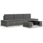 Gartenmöbel-Set 4-teilig aus grauem synthetischem Rattan von vidaXL, Gartensets - Ref: Foro24-3054601, Preis: 378,49 €, Rabat...