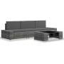 Gartenmöbel-Set 4-teilig aus grauem synthetischem Rattan von vidaXL, Gartensets - Ref: Foro24-3054601, Preis: 364,32 €, Rabat...