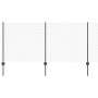 Reja con postes Gris 1 x 10 m Acero