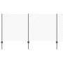 Reja con postes Gris 1.2 x 10 m Acero