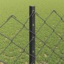 Reja con postes Gris 1.2 x 10 m Acero