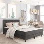 Cama box spring tela gris oscuro 140x200 cm de vidaXL, Camas y somieres - Ref: Foro24-3054712, Precio: 543,83 €