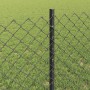 Reja con postes Gris 0.8 x 25 m Acero