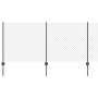 Reja con postes Gris 1 x 25 m Acero