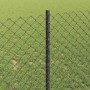 Reja con postes Gris 1 x 25 m Acero