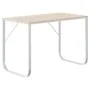 White and oak engineered wood computer desk by vidaXL, Desks - Ref: Foro24-30202, Price: 106,30 €, Discount: %