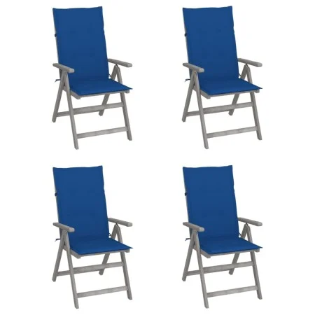 Liegende Gartenstühle mit 4 Kissen aus massivem Akazienholz von vidaXL, Gartenstühle - Ref: Foro24-3065387, Preis: 297,33 €, ...