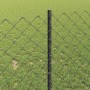 Reja con postes Gris 1 x 25 m Acero