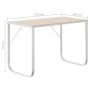 Computertisch aus weißem und Eichenholzwerkstoff von vidaXL, Schreibtische - Ref: Foro24-30202, Preis: 106,30 €, Rabatt: %