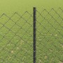Reja con postes Gris 1.5 x 25 m Acero