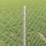 Reja con postes Plateado 0.4 x 10 m Acero