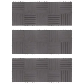 Baldosas de terraza 30 uds madera acacia gris deslavado 30x30cm de vidaXL, Suelos y moquetas - Ref: Foro24-3054433, Precio: 1...