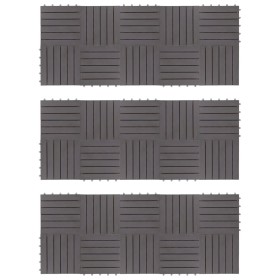 Terrace tiles 30 units washed gray acacia wood 30x30cm by vidaXL, Floors and carpets - Ref: Foro24-3054433, Price: 148,59 €, ...