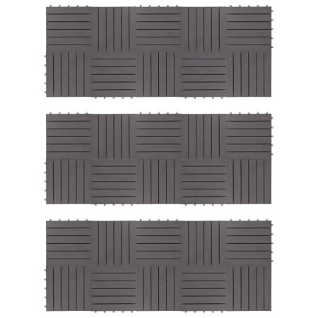 Terrace tiles 30 units washed gray acacia wood 30x30cm by vidaXL, Floors and carpets - Ref: Foro24-3054433, Price: 148,59 €, ...