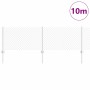 Reja con postes Plateado 0.6 x 10 m Acero