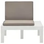 Gartenliegen mit Kissen 4 Einheiten aus weißem Kunststoff von vidaXL, Gartenstühle - Ref: Foro24-3054425, Preis: 337,38 €, Ra...
