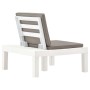 Gartenliegen mit Kissen 4 Einheiten aus weißem Kunststoff von vidaXL, Gartenstühle - Ref: Foro24-3054425, Preis: 341,26 €, Ra...