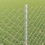 Reja con postes Plateado 0.8 x 10 m Acero
