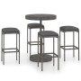 5-teiliges Garten-Barmöbel-Set und graue synthetische Rattankissen von vidaXL, Gartensets - Ref: Foro24-3064763, Preis: 221,7...