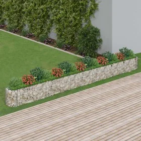 Arriate de gaviones de hierro galvanizado 610x50x50 cm de vidaXL, Maceteros y jardineras - Ref: Foro24-152031, Precio: 171,44...