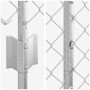 Reja con postes Plateado 1.4 x 10 m Acero