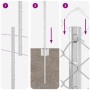 Reja con postes Plateado 1.4 x 10 m Acero