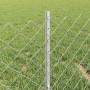 Reja con postes Plateado 0.4 x 10 m Acero