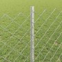 Reja con postes Plateado 0.8 x 10 m Acero