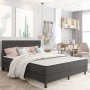 Box spring bed dark gray fabric 160x200 m by vidaXL, Beds and slatted bases - Ref: Foro24-3054717, Price: 649,50 €, Discount: %