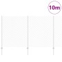 Reja con postes Plateado 1.4 x 10 m Acero