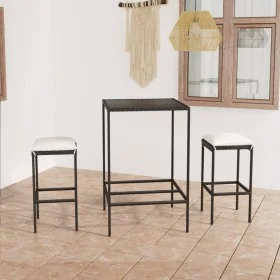 Garden high table and stools with 3-piece black PE rattan cushions. by vidaXL, Garden sets - Ref: Foro24-3064817, Price: 163,...