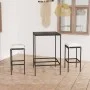 Garden high table and stools with 3-piece black PE rattan cushions. by vidaXL, Garden sets - Ref: Foro24-3064817, Price: 163,...