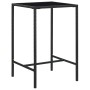 Hoher Gartentisch und Hocker und Kissen 3 Stück PE Rattan schwarz von vidaXL, Gartensets - Ref: Foro24-3064817, Preis: 165,44...