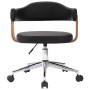 Drehbarer Bürostuhl aus gebogenem Holz, schwarzem Kunstleder von vidaXL, Bürostühle - Ref: Foro24-3054836, Preis: 143,40 €, R...