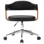 Swivel office chair curved wood black synthetic leather by vidaXL, Office chairs - Ref: Foro24-3054836, Price: 141,39 €, Disc...