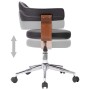 Drehbarer Bürostuhl aus gebogenem Holz, schwarzem Kunstleder von vidaXL, Bürostühle - Ref: Foro24-3054836, Preis: 143,40 €, R...