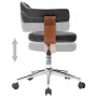 Swivel office chair curved wood black synthetic leather by vidaXL, Office chairs - Ref: Foro24-3054836, Price: 141,39 €, Disc...