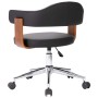 Drehbarer Bürostuhl aus gebogenem Holz, schwarzem Kunstleder von vidaXL, Bürostühle - Ref: Foro24-3054836, Preis: 143,40 €, R...