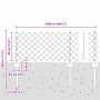 Reja con postes Plateado 0.4 x 25 m Acero