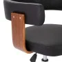 Swivel office chair curved wood black synthetic leather by vidaXL, Office chairs - Ref: Foro24-3054836, Price: 141,39 €, Disc...