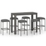 Garten-Barmöbel 7-teilig, Kissen aus grauem synthetischem Rattan von vidaXL, Gartensets - Ref: Foro24-3064788, Preis: 301,77 ...