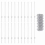 Reja con postes Plateado 0.8 x 25 m Acero