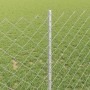 Reja con postes Plateado 1 x 25 m Acero